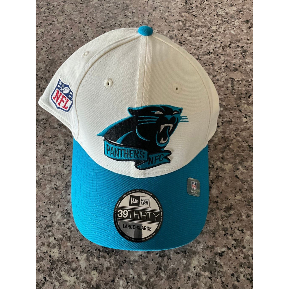 Carolina Panthers NFL of Sideline Hat Size Large /X Large Ivory‎